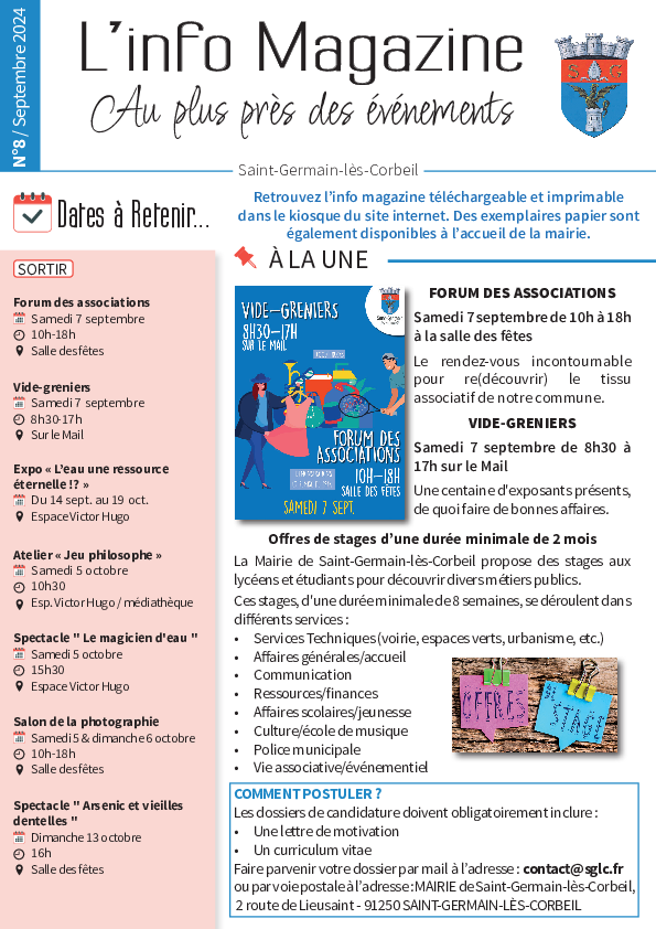 Info magazine n°8 - Septembre 2024
